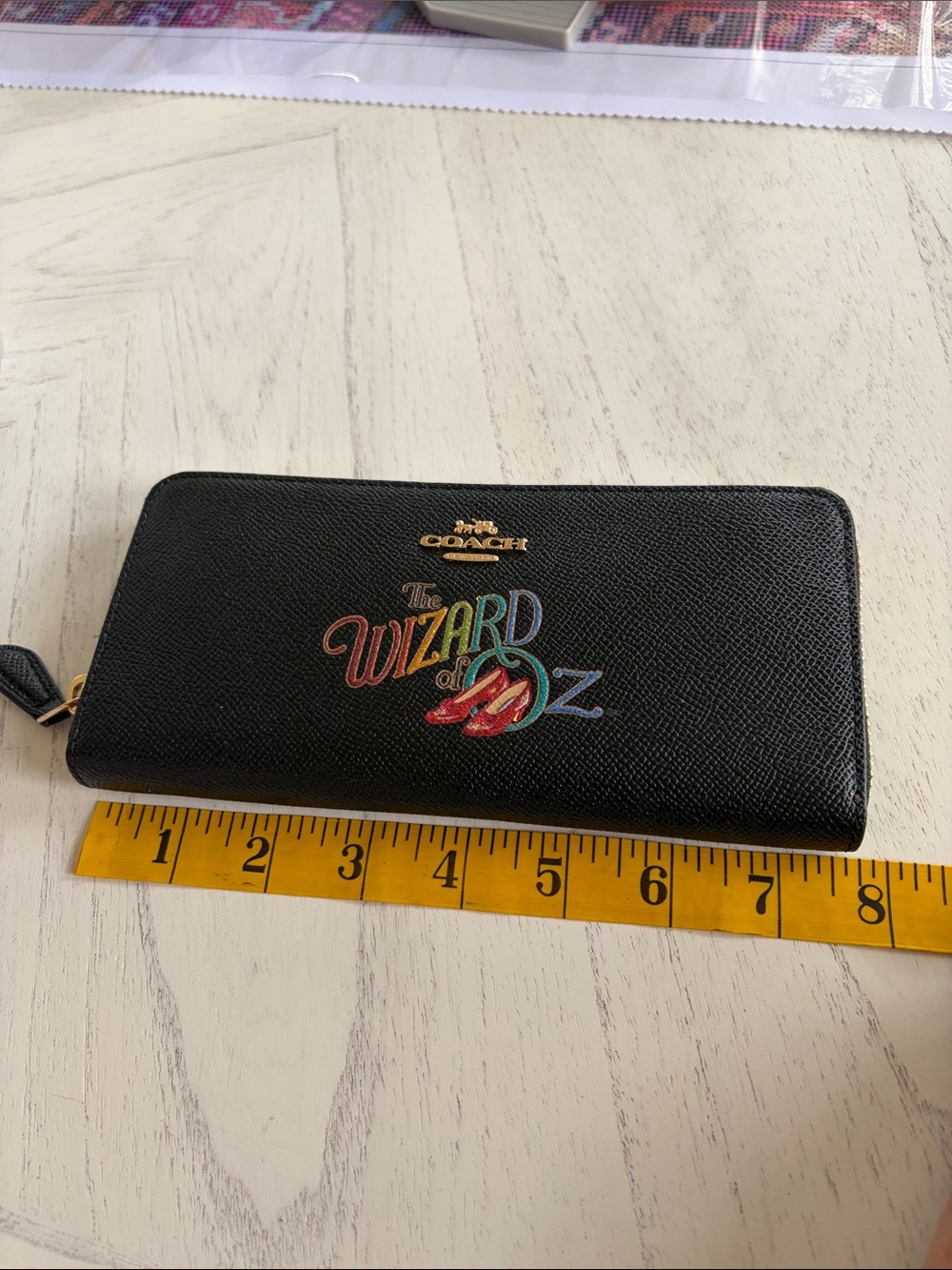 Coach Black Zip-Around Wallet with Multicolor 'Wizard of Oz' Graphic - Picture 5 of 6